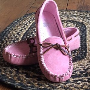 LAMO pink moccasins size 10